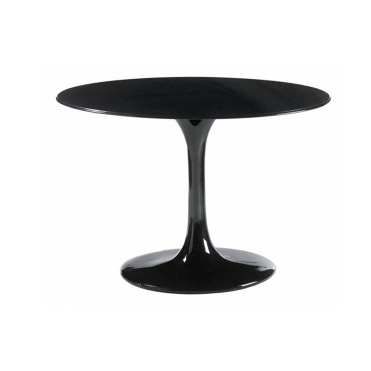 Ivy Bronx Round Dining Table White Lacquered 120 Cm. Wayfair.co.uk